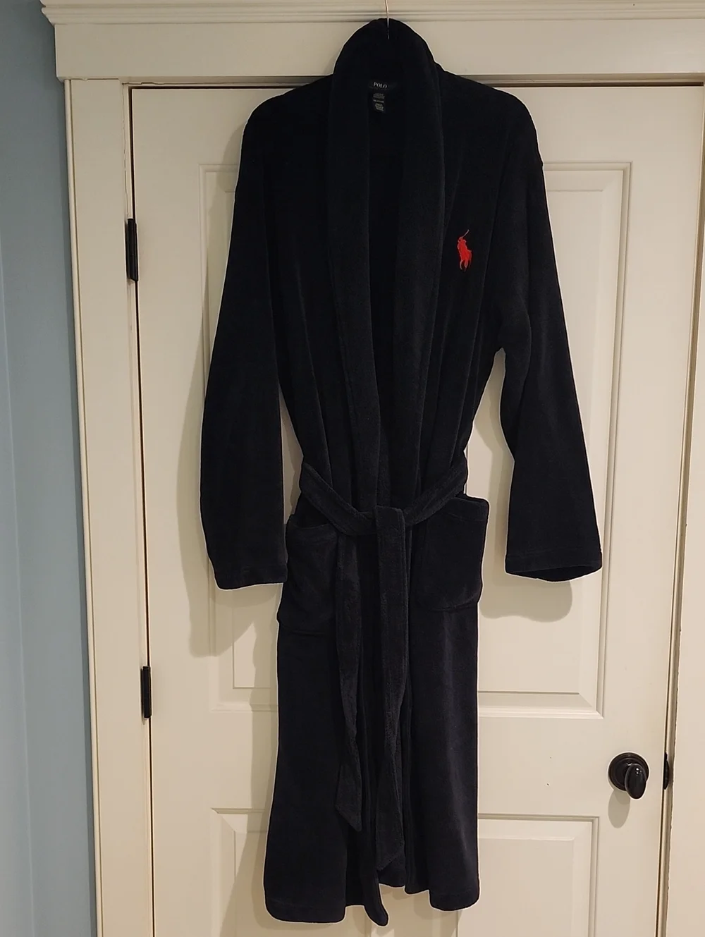 Ralph Lauren Men's Plush Black Robe Size L/XL